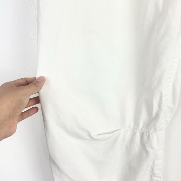 Nili Lotan Shon Pant 27" size 4 Off White  $375 Wide Bowleg Cropped Barrel Baggy - Picture 5 of 14
